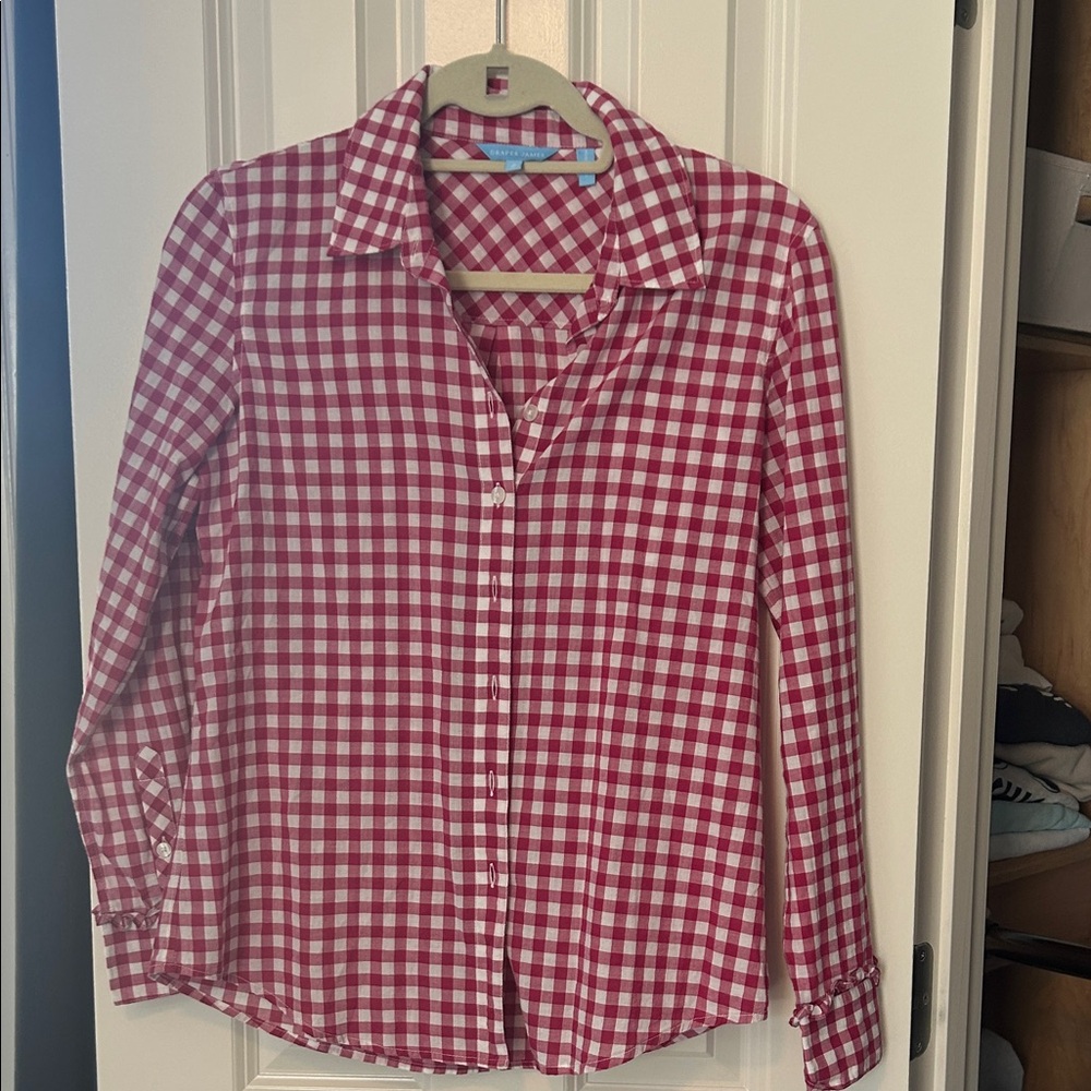 Draper James Gingham button up.